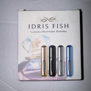 Luxury Atomizer Bottles Set - Black, Gold, Silver, Blue